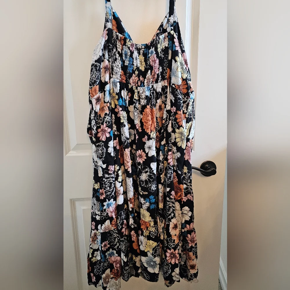 Torrid Midi Challis Button-Front Skater Dress - Picture 11 of 12